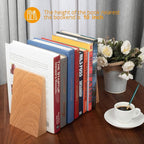 DRELIFAM Red Oak Book Ends Heavy Duty Handmade Book Ends for Shelves Decorative Bookends to Hold Heavy Books (Red Oak Large)