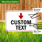 Custom Arrow,Custom Directional Sign, Down Arrow,12x18 Inches, 55 mil thick HDPE (high density polyethylene) Made in USA by My Sign Center
