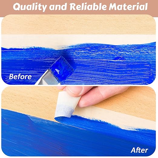 Fainne Masking Tape Bulk General Purpose Masking Painting Tape 55 Yards for Painting Home Office School Stationery Arts Crafts Basic Use, Easy Removal(72 Rolls,0.8 Inch)