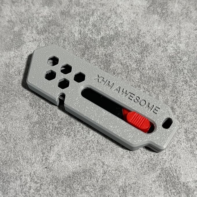 XHM Awesome Small Box Cutter Retractable Blade Ultility Knife, For Artwork, Cardboard Cutting, Package/Letter Opening, Home, Office & EDC Use, Pack of 3 (GRAY)