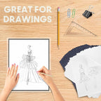Carbon Paper Tracing Paper for Tracing - PSLER 120 Pcs White Translucent Tracing Paper and 100 Pcs Black Graphite Paper On Wood Fabric Artist Lettering Sketch Canvas Drawing A4 Size 8.5 X 11 Inch
