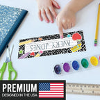 Hadley Designs Desk Name Tags For Classroom -25 Student Name Plates For Classroom Kindergarten, Preschool, 1st, 2nd & 3rd Grade, 9x3 Teacher Nameplates For Student Desks & Cubbies, Apple Nametags