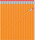 TecUnite 600 Pcs HB #2 Unsharpened Pencils bulk with Eraser Wooden Hexagonal No 2 neon Pencils for Adults Gifts Exams Office Sketching Party Favors(Orange)