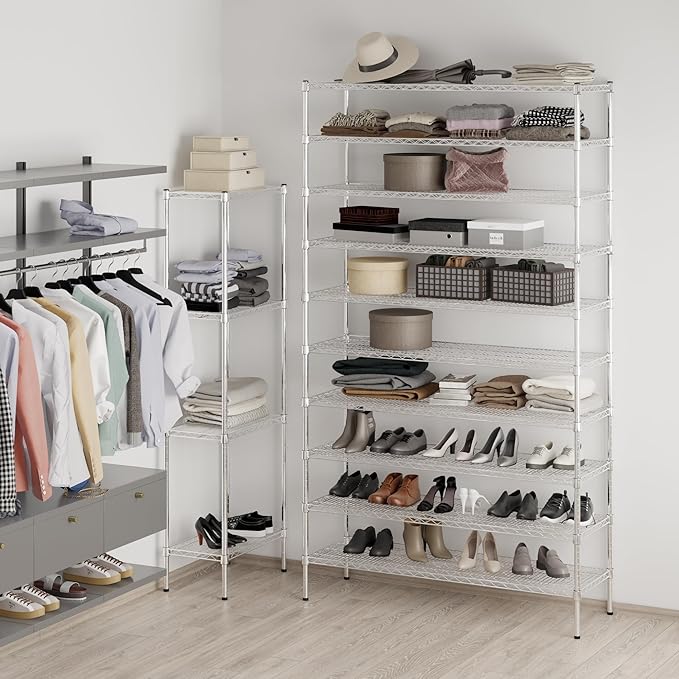 Regal Altair 18" Deep x 54" Wide x 96" Height Wire Shelving Kit | 10-Tier | NSF Commercial Storage Rack Unit