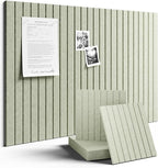 Fluxynara Large Felt Bulletin Board 36" x 24" Cork Board Alternative-6 Pack with 40 Safe Removable Adhesive Tabs, Cork Boards for Walls Cork Board for Home Office Classroom Pin Board (Sage)