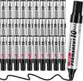 hidyuuoo 30 Pack Jumbo Size Permanent Markers Bulk Permanent Marker Set Chisel Tip Pens Waterproof for Industrial Use Work on Wood Metal Plastic Stone Glass