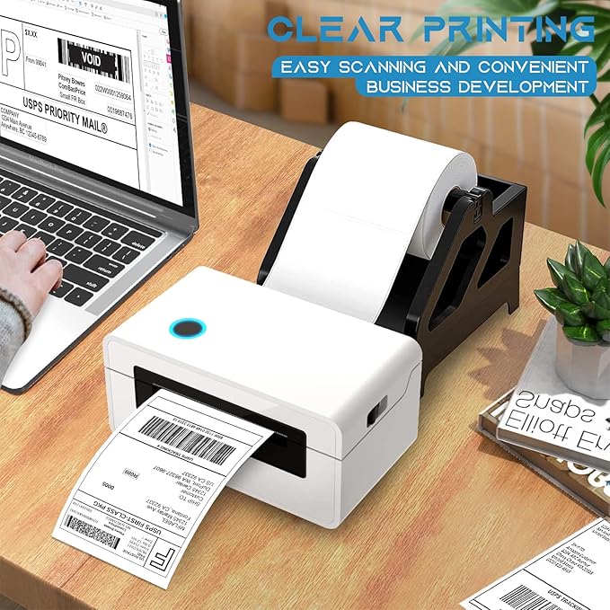 MFLABEL 4x6 Thermal Shipping Labels - 80 Rolls of 250, Perforated & Smudge-Proof Direct Thermal Labels Compatible with Rollo, Zebra, for Amazon UPS FedEx Shopify