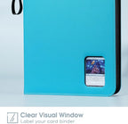 ProCase 900 Pockets Card Binder with Clear Window for Trading Cards, 9 Double Sided Pockets Cards Colletction Album Holder with Removable Sleeves for MTG, TCG, Sports Cards, Football Cards -Lightblue