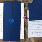 Marspark 100 Qty #10 Navy Blue Business Envelopes 80 lb 4-1/8'' x 9-1/2'' Peel Press Letter Size Envelopes Professional Mailing Printable for Security Office Use Home Mail