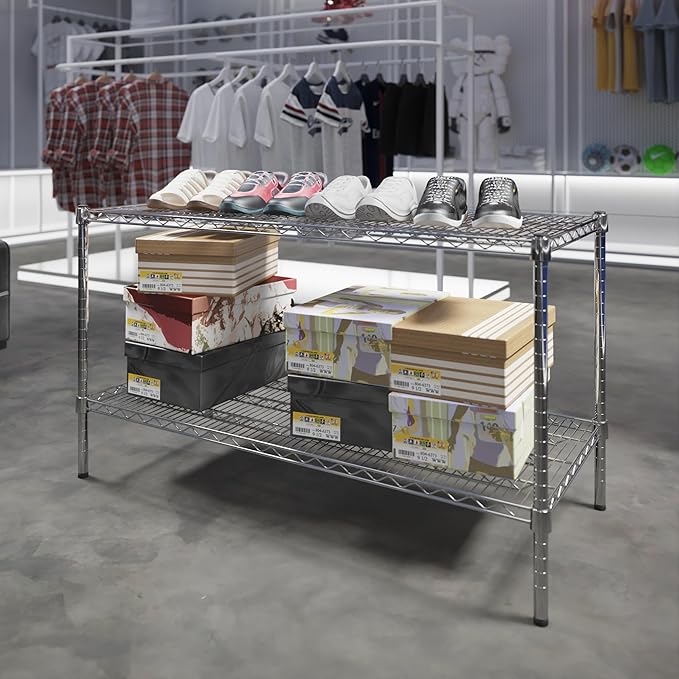 Regal Altair 21" Deep x 48" Wide x 27" Height Wire Shelving Kit | 2-Tier | NSF Commercial Storage Rack Unit
