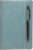 SLFreMint Premium Hardcover Notebook with Pen and Pen Holder Clip, Card Pockets, 240 Pages, College Ruled, 80GSM, Leather Note Book for Work, Study, Diary and Other Scenarios, Suitable Journal for Both Men and Women