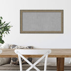 Amanti Art Silver Framed Magnetic Board 14x26 Small Vision Board for use with Magnets, 100% Metal Sheet to Display Items as Office Decor or for Home Organization in mudroom, Kitchen or Kids Room