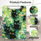 Luminzo Plastic Cute Clipboard Low-Profile Metal Clip, A4 Letter Size 9 x 12.5 in, 8.5 x 11 Paper Clip Board for Teachers, Nurses, Classroom,Cute Black Cats