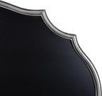 Kate and Laurel Leanna Decorative Scalloped Metal Chalkboard; 24 x 36; Silver; Framed Rounded Oval Vintage Chalkboard for Unique Display; Organization; and Decor