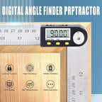 Delgada 12 inch/300mm Digital Angle Finder Tool Stainless Steel Digital Protractor Angle Ruler Finder Tool for Woodworking with Zeroing and Locking Function Battery