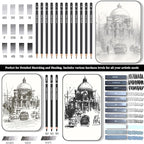 Fuxi Art Supplies for Teens 14-16 Girls, Professional Sketch Book and Pencils Set, Gifts for Sketch Artists with Stocking Stuffers.