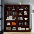 Bevfint Bookshelf, Open Storage 70 Inch Tall 5 Shelf Bookcase, Floor Standing Bookshelves and Bookcases, Book case for Farmhouse Library Office Bedroom Kids, Mahogany - 5 Tier