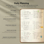PRODUCTIVITY STORE Pro - Undated, 2026 Planner, 5.8” x 8.3” - The #1 Productivity Planner to Achieve Your 2026 Goals - Planner 2026-2027 - Brown - A5