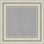 Amanti Art Silver Framed Magnetic Board 18x18 X-Small Vision Board for use with Magnets, 100% Metal Sheet to Display Items as Office Decor or for Home Organization in mudroom, Kitchen or Kids Room
