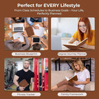 IN-luxpro Daily Planner 2026 with One Page Per Day,(A5-8.5" x 5.9"),12 Months Calendar Hourly Appointment Book Monthly Tabs & Self-adhesive Pen Holder,Inner Pocket, Vegan Leather Hardback,Brown
