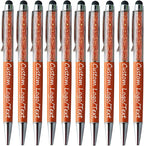 Yucold Customized Pens with Name/Logo - Touch Screen Stylus Ballpoint Pen, Perfect for Weddings, Business & Personalized Gifts (Orange,100)