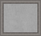Amanti Art Grey Framed Magnetic Board 24x28 Medium Vision Board for use with Magnets, 100% Metal Sheet to Display Items as Office Decor or for Home Organization in mudroom, Kitchen or Kids Room