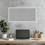 Amanti Art Silver Framed Magnetic Board 13x25 Small Vision Board for use with Magnets, 100% Metal Sheet to Display Items as Office Decor or for Home Organization in mudroom, Kitchen or Kids Room
