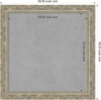 Amanti Art Silver Framed Magnetic Board 28x28 Medium Vision Board for use with Magnets, 100% Metal Sheet to Display Items as Office Decor or for Home Organization in mudroom, Kitchen or Kids Room