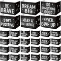 Honoson 24 Pcs Bulk Inspirational Privacy Folders for Students Cardboard Test Privacy Boards Motivational Words Desk Dividers Shield for Classroom School Study Supplies, 6 Styles(Monochromatic)