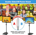 VAIIGO 6Pack Sign Stand for Display 8.5 x 11, Adjustable Poster Stand for Table Top & Floor, Floor Standing Sign Holder, Signage Stands for Business, Tradeshow, Store, Farm Display Stands