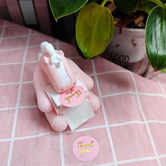 RhyNSky Unicorn_Animal Stamp Roll Holder for Roll Stamps Postage Stamp Dispenser for Home Office, No Stamps, 1.18" Core, C01