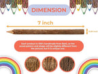 BSIRI Bark 7 Inch Colors Pencils Set Assorted-Stick Twig of Wood Pencils Outdoor Colored Wooden Pencil Tree for Child Camping Decorations Color Wood, Color Pencils for Adult Wedding Decorations