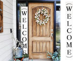 Tall Outdoor Welcome Sign for Front Door, 6ft White Welcome Sign,Rustic Tall Welcome Sign for Front Porch Decor, Modern Farmhouse Welcome Porch Sign Wood Vertical Decor, Fall Porch Decor for The Home