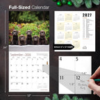 MICASA PRESS Chocolate Lab Puppies 2026 Wall Calendar 12 Month | 12" x 24" Open | Thick & Sturdy Paper | Holiday Gift | Cute Labrador Retriever Puppy Dog Calendar 2026