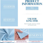 Buryeah 12 Pcs Reserved Seating Signs for Chairs Church Pew Reserved Chair Signs Placeholder with Printed Words for Weddings Parties Celebrations Receptions Church or Event (Dusty Blue)