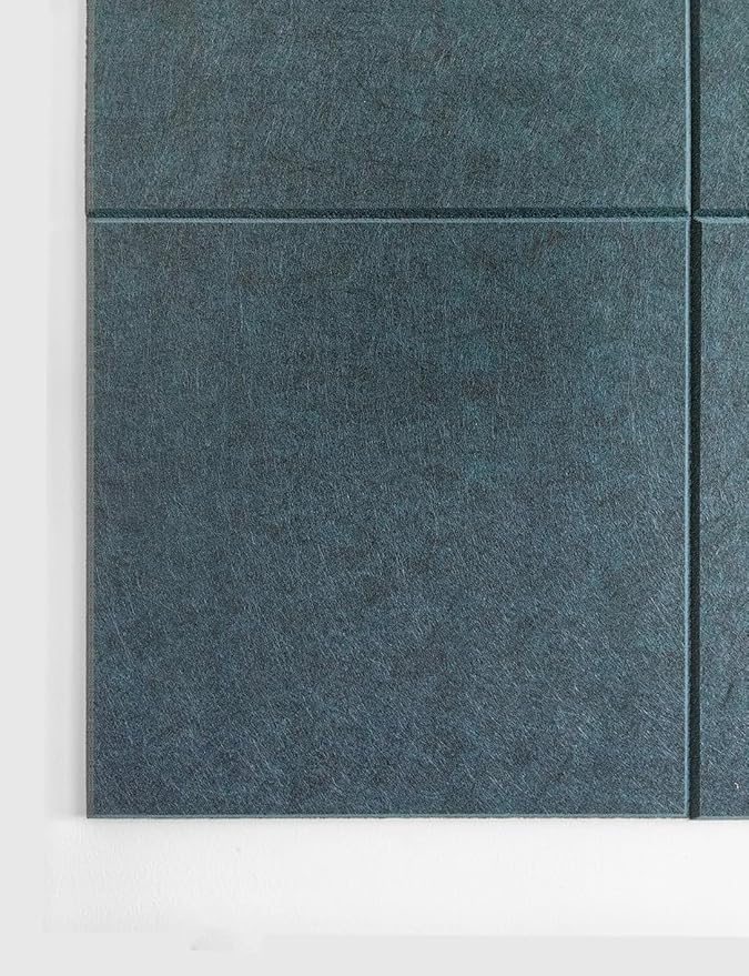 DECORITA Dark Green Bulletin Board | Large Cork Boards Alternative for Walls | Felt Cork Board for Office, Home & Classroom | Green Office Classroom Supplies | Felt Wall Tiles (12-Pack) | Emerald