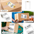 L LIKED 7,500 PCS 4"x 6" Direct Thermal Labels White Perforated Shipping Label, Compatible with Zebra, Rollo, Jadens, Nelko, 250 Labels per Roll, 30 Rolls
