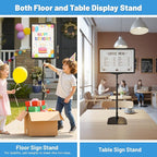 8Pack Sign Holder Stand for Display 8.5 x 11, Adjustable Poster Stand for Table Top & Floor, Floor Standing Sign Holder, Signage Stands for Business, Market, Retail, Store Display Stands