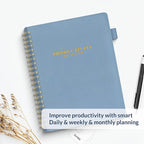 SUNEE 2026 Planner 8.5" x 11" – Dated Productivity Planner for Time Management - Daily,Weekly & Monthly Planner to Achieve Goals - Planner 2026 dated from January 2026 – December 2026,Grey Blue
