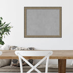 Amanti Art Silver Framed Magnetic Board 18x22 Small Vision Board for use with Magnets, 100% Metal Sheet to Display Items as Office Decor or for Home Organization in mudroom, Kitchen or Kids Room