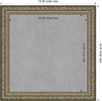 Amanti Art Silver Framed Magnetic Board 14x14 X-Small Vision Board for use with Magnets, 100% Metal Sheet to Display Items as Office Decor or for Home Organization in mudroom, Kitchen or Kids Room