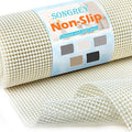 Songrey Non-Adhesive Drawer and Shelf Liner, Non Slip Cabinet Liners, Protect Kitchen Cupboard, Bathroom Drawers, Breathable, Thick Strong Grip mat (17.5IN x 20FT, Cream)