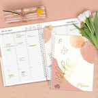 SUNEE 2026 Appointment Book, 2026 Hourly Planner 8.5" x 11", Hourly, Weekly & Monthly Planner - from January 2026 - December 2026, Flexible Cover, Note Page, Pocket, Bookmark, Boho