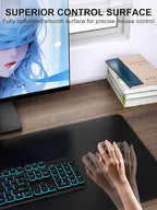 TopMade 4-in-1 Mouse Pad with 15W Wireless Charging, Foldable Phone Holder, 31.5" x 15.75" XXL Large Desk Pad, Gaming Mousepad with Ultra-Smooth Surface, Non-Slip Base, Waterproof Desk Mat, Black