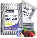 300-Pack Insulated Silver Thermal Bubble Mailers 12 x 17 - Waterproof Metallic Foil Self-Sealing Padded Envelopes for Cold Shipping, Perishables, Food, Cosmetics, Pharmaceuticals