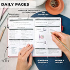 Clever Fox Ultimate Achiever’s Goal Planner - Focus & Productivity 90 Day Journal. Undated Daily Weekly Monthly Planner Organizer & Hourly Schedule Notebook - Hardcover, A5 Size, Ruby Red