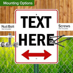 Custom Arrow,Custom Directional Sign, Two Way Arrow,24x30 Inches, Rust Free .063 Aluminum, Fade Resistant, Made in USA by My Sign Center