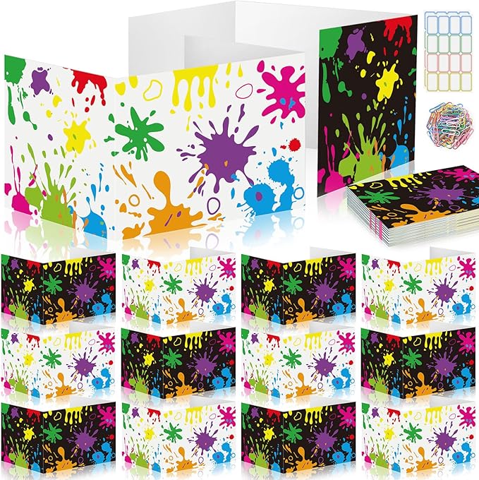 Cinrobiye 24 Pcs Inspirational Privacy Folders Standard for Students Cardboard Shields Test Privacy Boards Motivational Words Desk Dividers Shield for Classroom School Study Supplies (Ink)