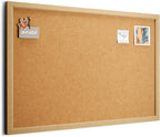 Fluxynara Cork Board Alternative, Felt Bulletin Board 36" x 24" Mustard Yellow Frame with 24 Adhesive Tabs, Pin Board for Home Office, Classroom, Entryway, Kitchen Wall Decor—Sunset Yellow