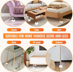 shouwuhho Furniture Risers, 4 Pack Bed Risers with Non-Slip Grip and Heavy Duty Support, 1 Inch 2 Inch 3 Inch 4 Inch Height Lift for Couch, Sofa, Table, Desk, Chair, Refrigerator - White, 1 Inch